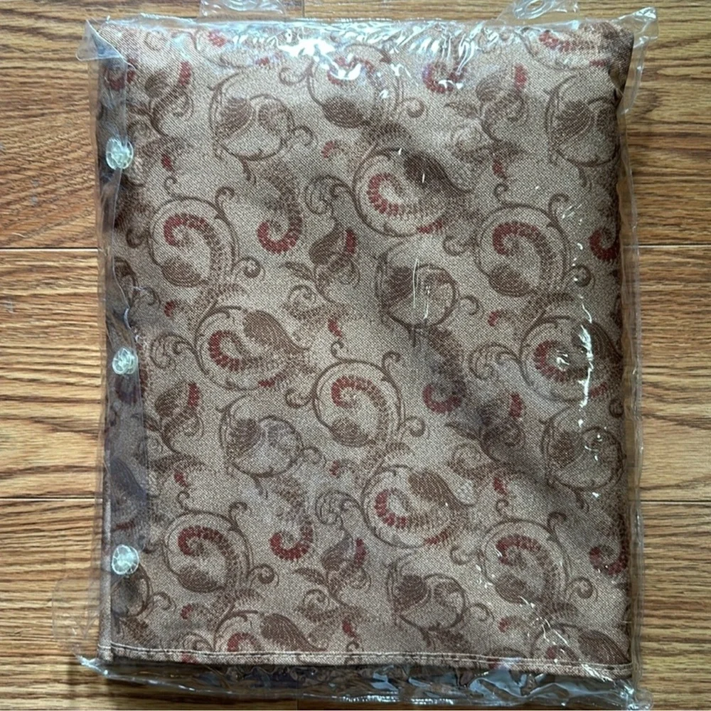 Frontgate Oversized Ottoman Cover - Gold and Brown
